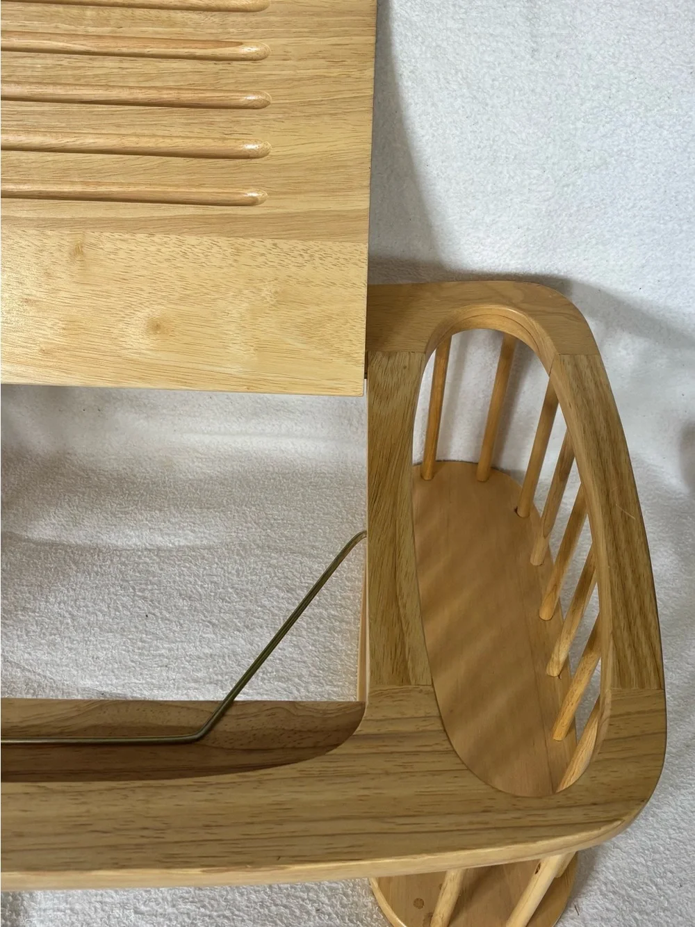 Vintage wooden bed tray and adjustable reading stand and racks